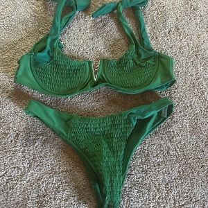 zaful green bikini in M